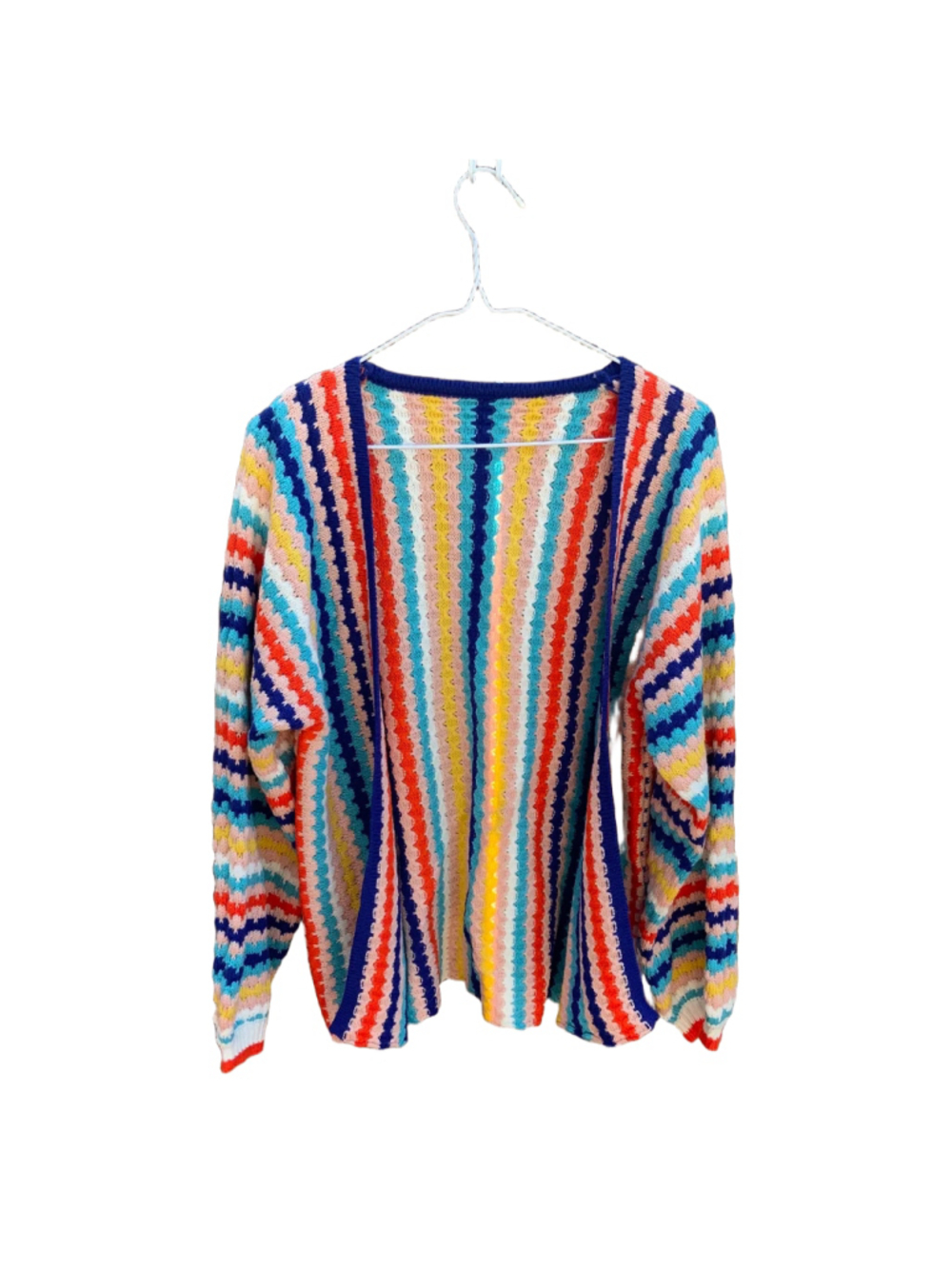Women's Unbranded Multi-Color Striped Cardigan Sweater Size M